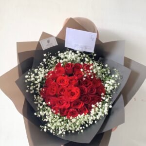 Round Rose Bouquet 30 Rose