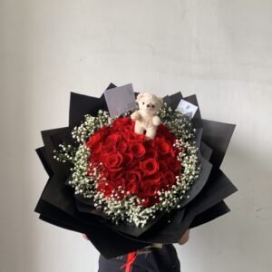 Round Rose Bouquet 40 Rose