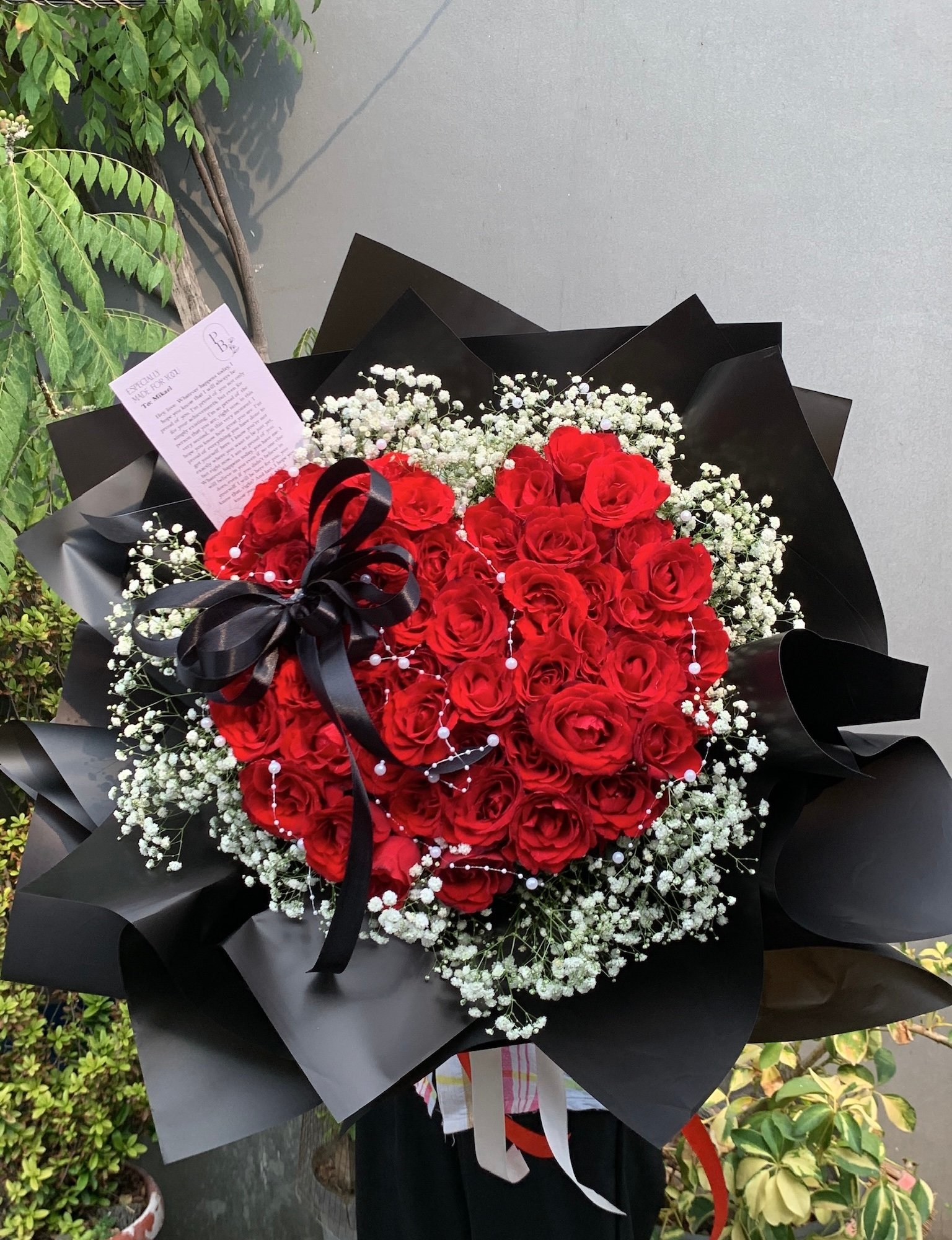 Round Rose Bouquet 50 Rose - Image 4