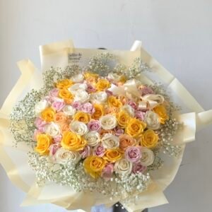 Round Rose Bouquet 75 Rose